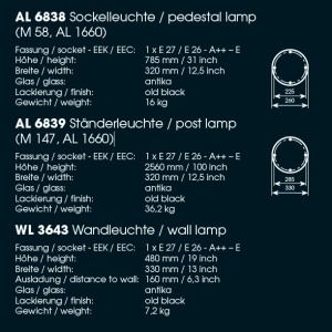 Aplica 1/2, iluminat exterior din fier forjat, WL 3643 61462 universul-luminii.ro