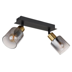 Aplica 2L design modern Hollsy negru, auriu 134922 universul-luminii.ro