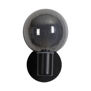 Aplica baie Protectie IP44 metal negru, sticla fumurie Luminsphere 627292 universul-luminii.ro
