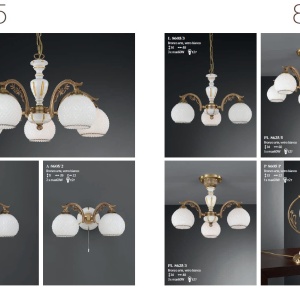 Aplica clasic design italian din alama, sticla si lemn 8605 RA-A. 8605/2 101792 universul-luminii.ro