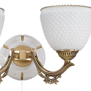 Aplica clasica cu 2 brate din alama design italian 8656 107762 universul-luminii.ro