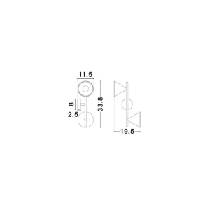 Aplica cu 2 Spoturi directionabile CONICO coffee, NVL-9011429 246552 universul-luminii.ro