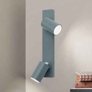 Aplica cu 2 spoturi directionabile stil minimalist PENN, verde deschis 241222 universul-luminii.ro