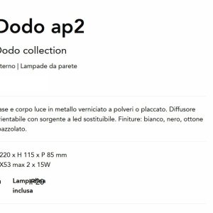 Aplica cu 2 Spoturi stil modern minimalist Dodo ap2 negru 142942 universul-luminii.ro
