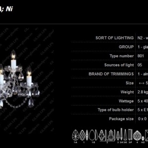 Aplica cu 5 brate Cristal Bohemia 90652 universul-luminii.ro