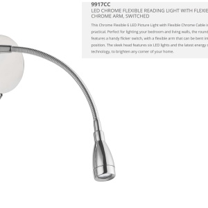 Aplica cu reader LED design minimalist Wall crom 9917CC SRT 52442 universul-luminii.ro