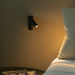 Aplica cu reader LED directionabil stil minimalist CRONOS negru - Img 2