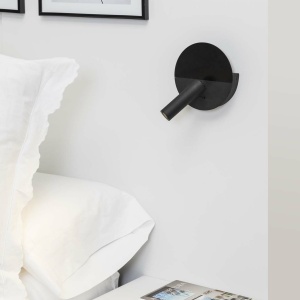 Aplica cu reader LED directionabil stil minimalist DUAS USB C negru - Img 3