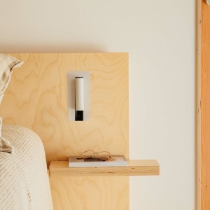Aplica cu reader LED directionabil stil minimalist GABO USB C alb - Img 2