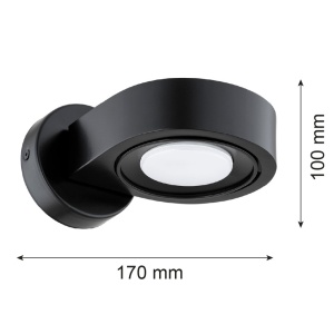 Aplica cu spot directionabil LOTUS 8900 negru - Img 7