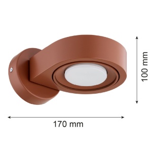 Aplica cu spot directionabil LOTUS 8902 teracota - Img 2