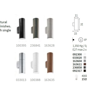 Aplica de exterior cu protectie IP54 GUN AP2 BIG COFFEE 163611 IDL 82032 universul-luminii.ro