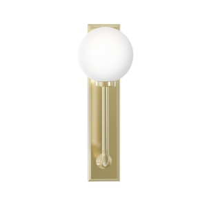 Aplica de perete baie din metal auriu satinat, IP44 Ero - Img 2