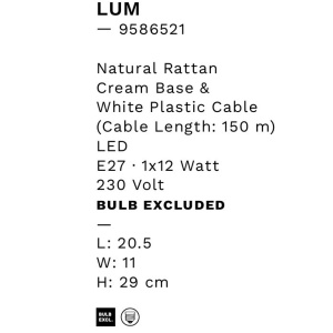 Aplica de perete boho style design natural Lum - Img 2