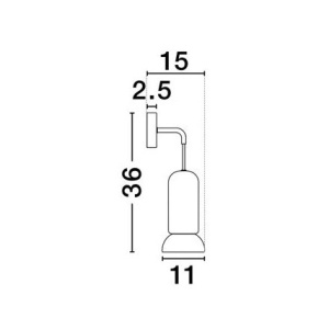 Aplica de perete ceramica neagra PARLO 625762 universul-luminii.ro