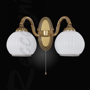 Aplica de perete clasica 2 brate din alama design italian 9300 107812 universul-luminii.ro