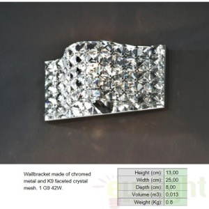 Aplica de perete cristal K9 Onda 160320 53372 universul-luminii.ro