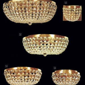 Aplica de perete cristal Schöler design de lux Sheraton, 24K gold plated 96352 universul-luminii.ro