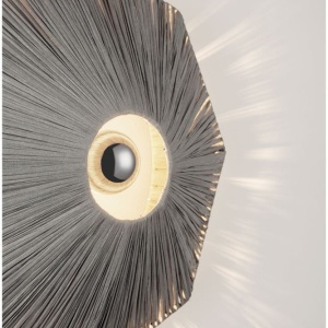 Aplica de perete cu design texturat ELVIO gri 45cm - Img 6