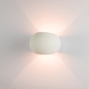 Aplica de perete cu lumina ambientala design modern Gypus alb 15cm