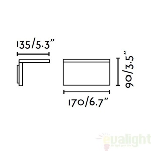 Aplica de perete de exterior cu iluminat LED moderna cu protectie IP44, ELE LED 74419 64642 universul-luminii.ro