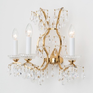 Aplica de perete de lux cristal Scholer Hirohito 3L 24K gold plated 99702 universul-luminii.ro