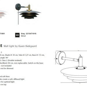 Aplica de perete design clasic Bretagne gri - Img 4