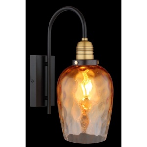 Aplica de perete design decorativ SALVY negru/chihlimbar 157782 universul-luminii.ro