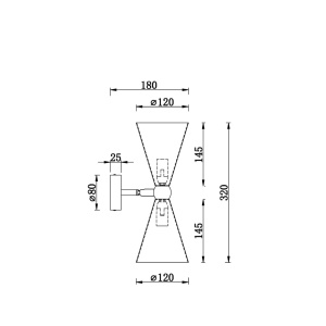 Aplica de perete design decorativ Vesper alb/auriu MYMOD108WL-02WG 83882 universul-luminii.ro