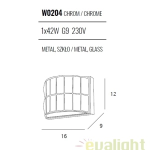 Aplica de perete design elegant DIAMANTE II W0204 MX - Img 2