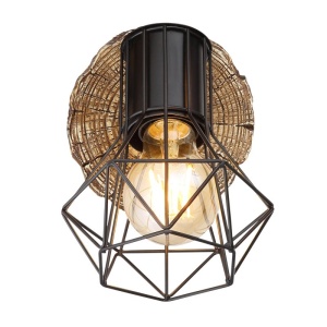 Aplica de perete design industrial PRISKA negru 210612 universul-luminii.ro