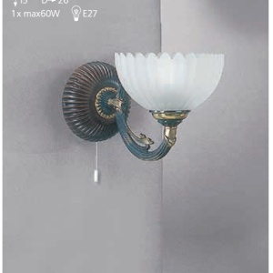 Aplica de perete design italian din alama cu lemn 3610 106172 universul-luminii.ro