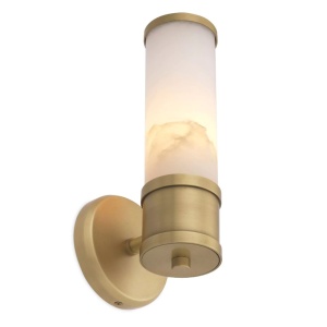 Aplica de perete design LUX Claridges Single alama antic/ alabastru 112862 universul-luminii.ro