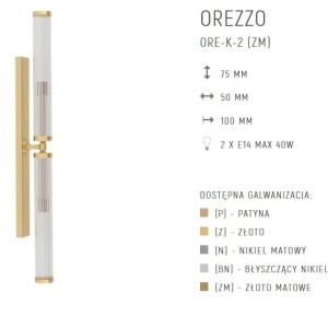 Aplica de perete design LUX realizata manual OREZZO 109512 universul-luminii.ro