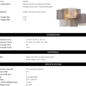 Aplica de perete design LUX Toro 229662 universul-luminii.ro