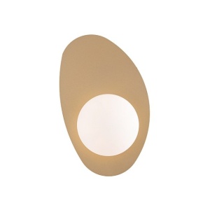 Aplica de perete design modern Hidru auriu, opal alb - Img 1