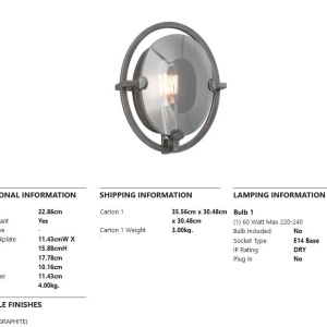 Aplica de perete design modern, model oval PRISM - Img 2