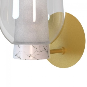 Aplica de perete design modern Nora auriu/ marmura alba 131542 universul-luminii.ro