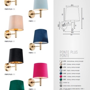 Aplica de perete design modern Ponte plus verde, alama 115722 universul-luminii.ro