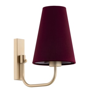 Aplica de perete design modern Safiano visiniu, auriu - Img 2