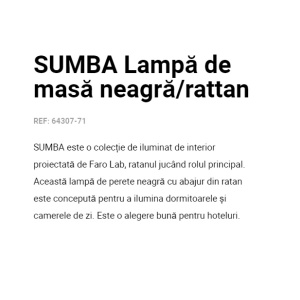 Aplica de perete design natural din ratan SUMBA 101572 universul-luminii.ro