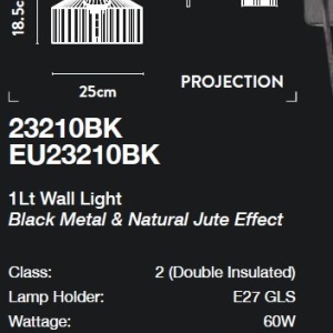 Aplica de perete design natural iuta Belle 148022 universul-luminii.ro