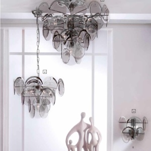 Aplica de perete design retro lux Rauchglas crom 95352 universul-luminii.ro