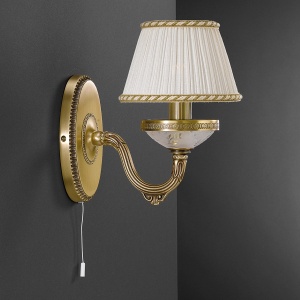 Aplica de perete din alama 1 brat design italian 6402 102032 universul-luminii.ro