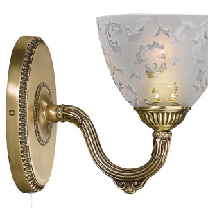 Aplica de perete din alama 1 brate design italian 6252 102262 universul-luminii.ro