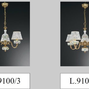 Aplica de perete din alama si portelan 2 brate design italian 117092 universul-luminii.ro