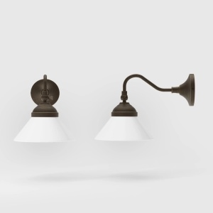 Aplica de perete din alama si sticla design vintage Sofia - Img 6