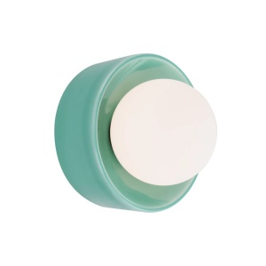 Aplica de perete din ceramica turcoaz si sticla Rainbow