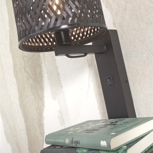 Aplica de perete eco din bambus cu polita Java shelf bl./18x15, bl 213152 universul-luminii.ro