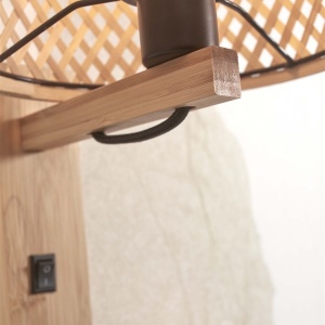 Aplica de perete eco din bambus cu polita Java shelf nat/18x15, nat - Img 5